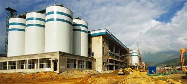 建设中的云县20万吨啤酒生产线项目工程